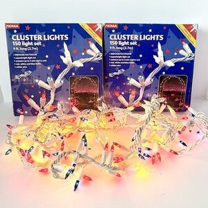 Set of 2 Noma Red, White & Blue Cluster Light Sets – 300 Lights Total